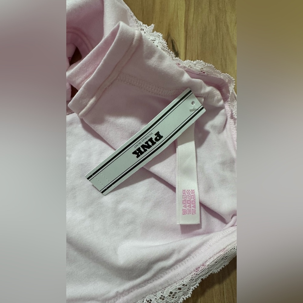 PINK X LOVESHACKFANCY COTTON RACERBACK BRALETTE XL NWT - Picture 7 of 10
